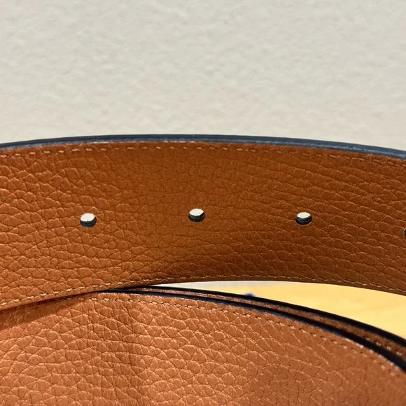 Louis Vuitton Black & Tan Reversible Initials 40MM Leather Belt Size 95